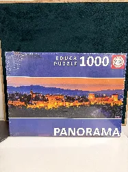 puzzle 1000 pièces panorama l'alhambra, grenade 96 x 34 cm  - educa