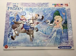 puzzle15 pièces cadre - reine des neiges