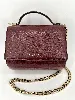 sac givenchy pandora box en cuir bordeaux à chaîne dorée