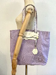 sac lancel en toile laure by lancel violet