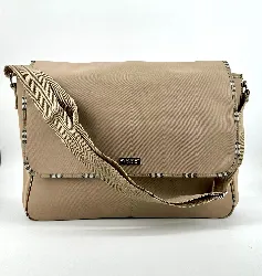 sacoche burberry fragrance en nylon beige