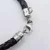 thomas sabo bracelet en cuir tressé marron argent 925 millième (22 ct) 7,35g