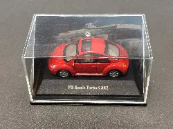 voiture miniature 1/72 volkswagen vw beetle turbo s 2002 - rouge