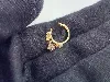 23016910 bijou d'oreille plaqué or avec oxydes pendants