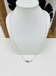 collier pendentif en argent lézard pavé des oxydes blancs et noirs argent 925 millième (22 ct) 2,63g