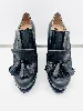 chaussures longchamp à plateforme en cuir noir pointure 41