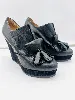 chaussures longchamp à plateforme en cuir noir pointure 41