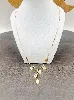 collier en or breloques forme feuille or 750 millième (18 ct) 4,95g