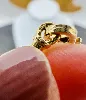 collier or maille vénitienne orné de 3 coeurs en ambres or 750 millième (18 ct) 3,60g