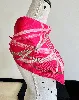 hermès foulard triangle / pointu en soie bolduc rose