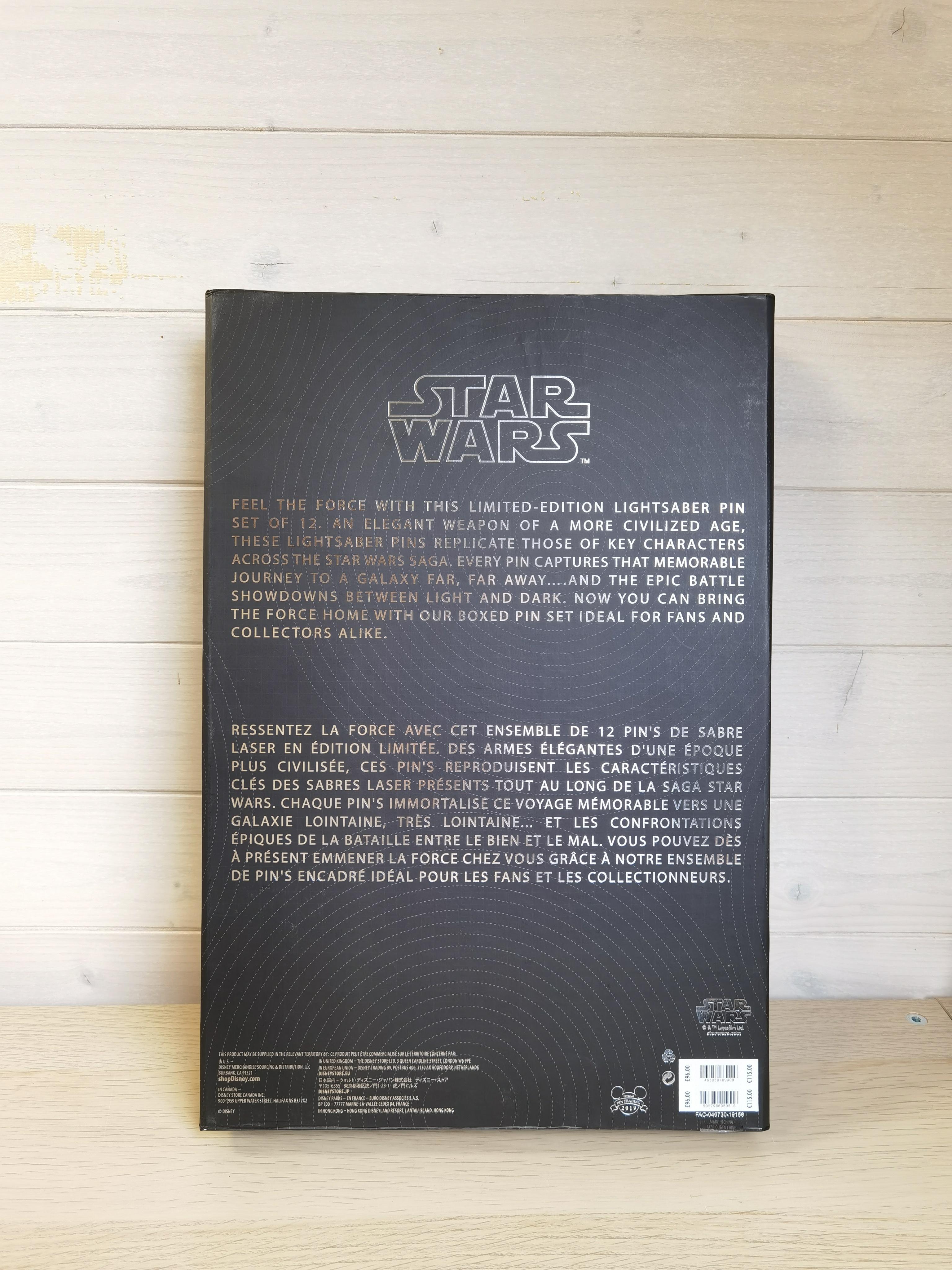 pin's star wars pin set of 12 ensemble de 12 pin's sabre laser limited edition 1900