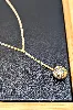 collier avec pendentif boule pavée de oxydes or 750 millième (18 ct) 4,72g