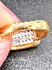 bague chevalière en 2 ors avec une pavage de petits diamants or 750 millième (18 ct) 5,12g
