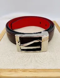 christian louboutin ceinture bizzbelt en cuir de veau patiné 85/34