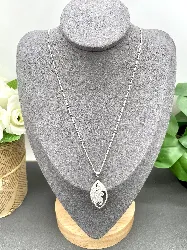 chaine argent avec pendentif d'oxydes argent 925 millième (22 ct) 4,12 g