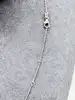collier diana argent doule cercles oxydes de zirconium noirs et blancs argent 925 millième (22 ct) 2,49g