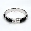 bracelet argent jonc avce onyx noir argent 925 millième (22 ct) 42,33g