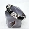 bracelet argent jonc avce onyx noir argent 925 millième (22 ct) 42,33g