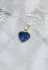 pendentif or coeur pierre bleue or 750 millième (18 ct) 1,75g