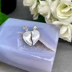 pendentif argent coeur séparable argent 925 millième (22 ct) 3,45 g