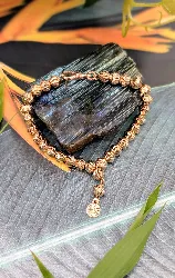 bracelet boules limées or 750 millième (18 ct) 13,0g