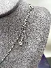 collier swarovski cristaux gris et blanc,perle grise