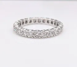 bague tour américain sertie de 24 petits diamants d'environ 0,72cts platine 900 millième (22 ct) 4,87g