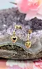 boucles d'oreilles coeur pendante  or 750 millième (18 ct) 0,99g