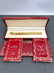stylo plume cartier must de cartier trinity en plaque or 18 k