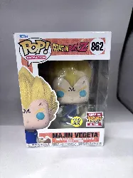 figurine funko! pop - majin vegeta glow in the dark n°862 dragon ball z en vinyle exclusive brille dans le noir