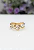 bague en 2 ors sertie de petits diamants or 750 millième (18 ct) 2,47g