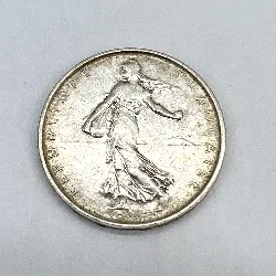 pièce 5 francs semeuse 1963 argent 835 millième 11,97g