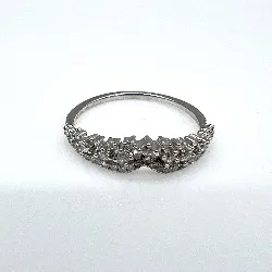 110919 bague motif couronne ornée d'oxydes t54 argent 925 millième (22 ct) 0,9