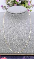 chaîne fine maille forçat limé or 750 millième (18 ct) 1,67g