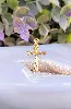 pendentif croix motif limé or 750 millième (18 ct) 0,87g