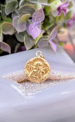 pendentif médaille de baptême ange or 750 millième (18 ct) 2,68g