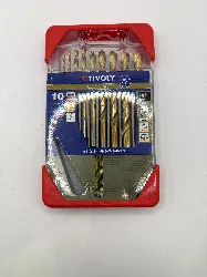 10 forets métal hss cobalt tin - 12mm - queue cylindrique - d1-10mm tivoly