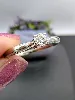 bague solitaire en or blanc sertie d'un diamant d'environ 0,16ct or 750 millième (18 ct) 2,54g