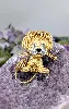 broche van cleef & arpels "lion ébouriffé" sertie de diamants et les yeux en émeraudes or 750 millième (18 ct) 19,66g