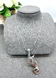 collier argent pendentif "love" argent 925 millième (22 ct) 20,63g