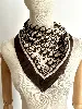 foulard / carré christian dior trotter en soie monogram marron et beige 66 x 66 cm