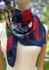 foulard / carré yves saint laurent vintage en soie à motif géométrique & pois