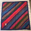 foulard / carré yves saint laurent vintage en soie à motif géométrique & pois