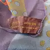 foulard / carré yves saint laurent vintage en soie à motif géométrique & pois