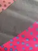 foulard / carré yves saint laurent vintage en soie à motif géométrique & pois