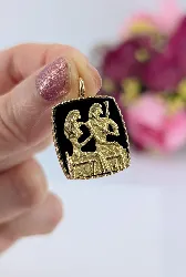 pendentif onyx motif égyptien en or or 750 millième (18 ct) 4,16g