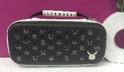 pochette de transport pokémon pour nintendo switch - noir argent