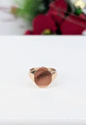 bague chevalière ovale lisse en or or 750 millième (18 ct) 7,41g