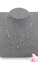 collier orné de petites boules d'or en charm or 750 millième (18 ct) 2,70g