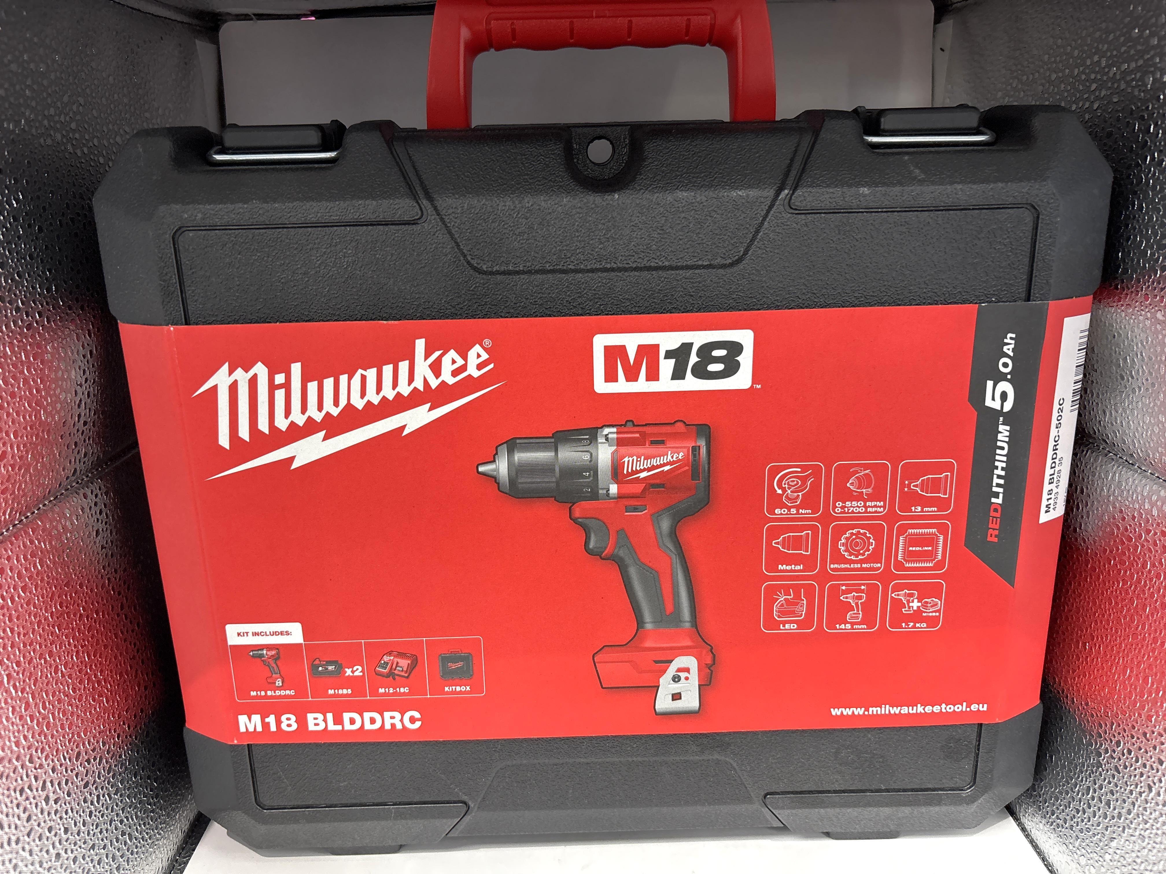 MILWAUKEE Perceuse visseuse 18V 5Ah M18 BLDDRC - 502C - 4933492835